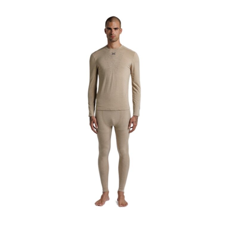 X-Bionic Functional Long Sleeve Shirt Mightywool Shirt LS (Merino Wool, warm) sand/beige Men's