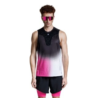 X-Bionic Running Tank Top Corefusion Run Black/Neon Pink/White Men's