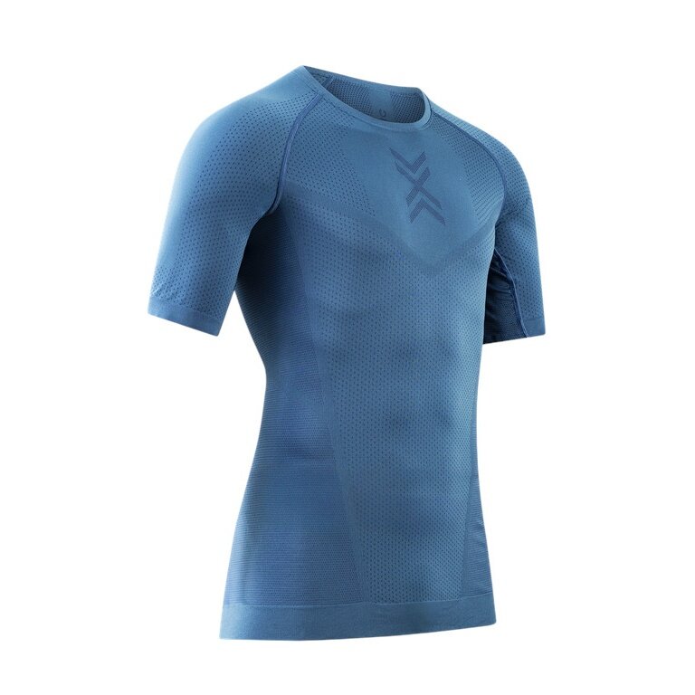 X-Bionic Xceed Ride Run Shirt (optimal thermoregulation) slate blue/navy men's