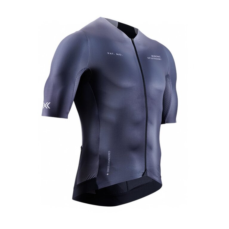X-Bionic Bicycle Shirt Corefusion Aero Jersey (Front Zip, Lightweight, Breathable) Dark Grey Men's