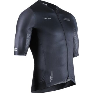 X-Bionic Cycling Shirt Corefusion Aero Jersey (Front Zipper, Lightweight, Breathable) Black Men