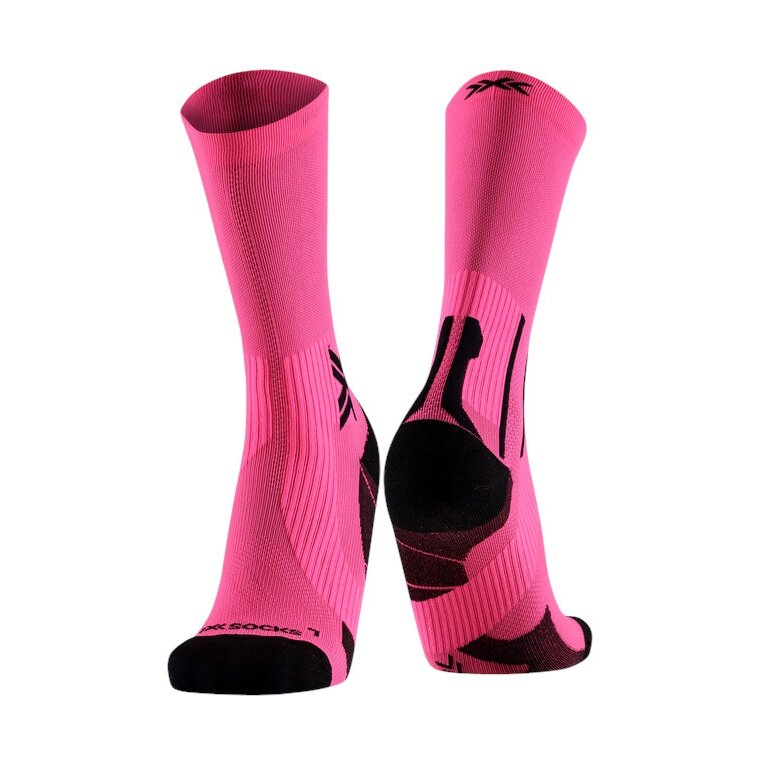 X-Socks Running Socks Run Perform Crew fluo pink/black Men's - 1 Pair