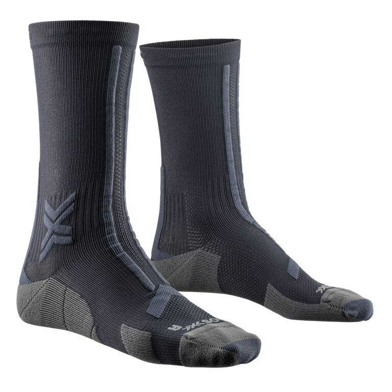X-Socks Running Socks Trailrun Discover Crew (for trail running) black/charcoal Men - 1 Pair