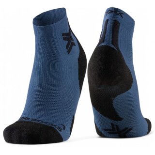 X-Socks Running Sock Run Discover Ankle fluo marine blue/black Men's - 1 Pair