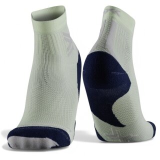 X-Socks Running Sock Run Discover Ankle fluo neo lime green/black Men's - 1 Pair