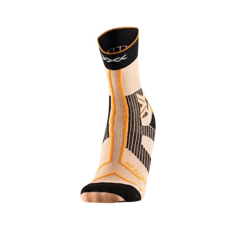 X-Socks Running Socks Trailrun Terraskin Expert Crew Light Orange/Black Men's - 1 Pair