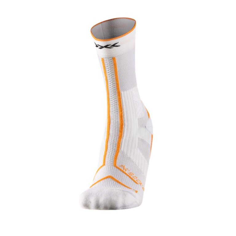 X-Socks Running Socks Trailrun Terraskin Expert Crew White/Orange Men - 1 Pair