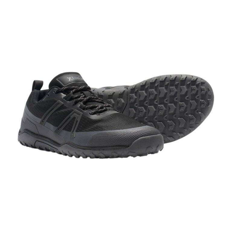 Xero Shoes Minimal Running Shoes Scrambler Trail Low WP (waterproof) black/asphalt men's