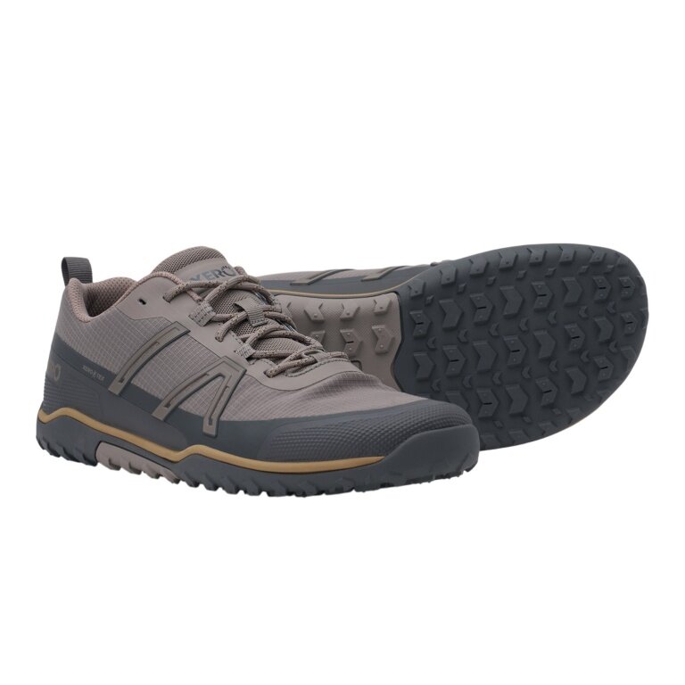 Xero Shoes Minimal Running Shoes Scrambler Trail Low WP (waterproof) brown/asphalt grey men's