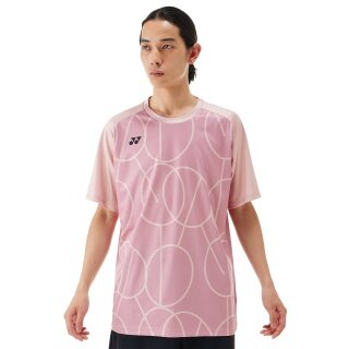 Yonex Training T-shirt Practice Graphic 16742 (100% Polyester) 2025 rose Men