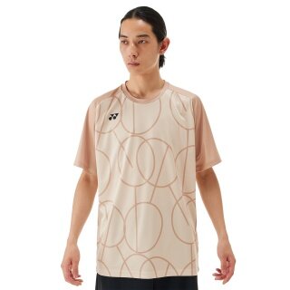 Yonex Training T-shirt Practice Graphic 16742 (100% Polyester) 2025 ice beige Men's