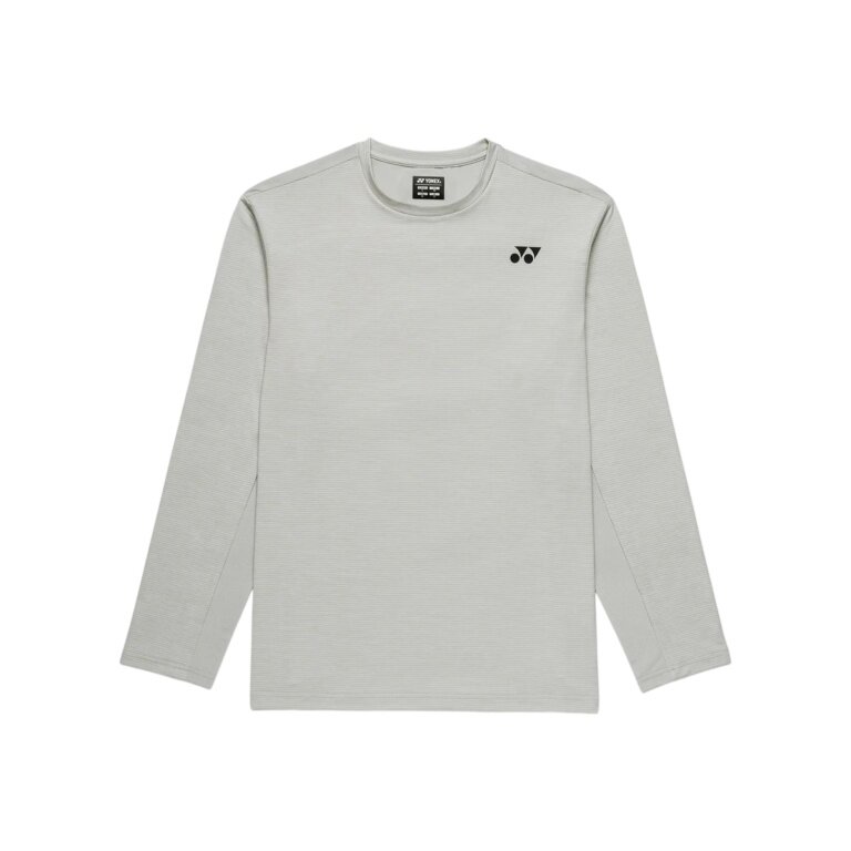 Yonex Tennis Long Sleeve Shirt Practice (100% Polyester) 2026 Silver Grey Men's