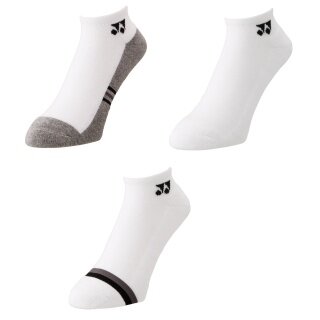 Yonex Sports Socks Sneaker Sport Low Cut 2025 white/grey Men's - 3 pairs