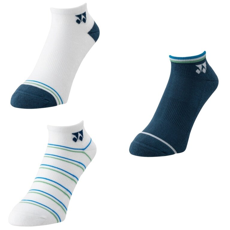 Yonex Sports Socks Sneaker Sport Low Cut 2025 blue/white Men's - 3 Pairs