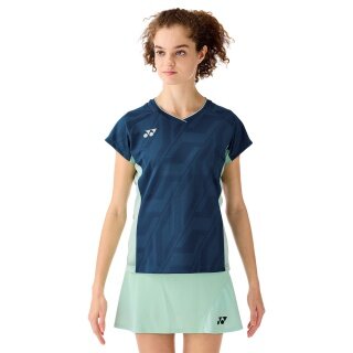 Yonex Badminton Shirt Crew Neck Tournament 2025 Indigo Blue Ladies