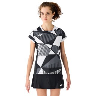 Yonex Badminton Shirt Crew Neck Tournament 2025 black ladies
