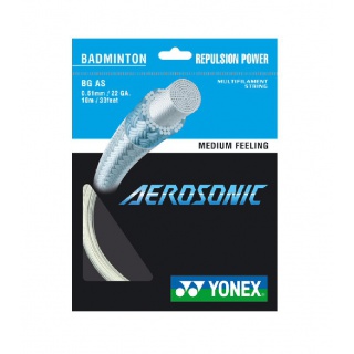 Yonex Badminton String Aerosonic (Power+Comfort) white 10m Set