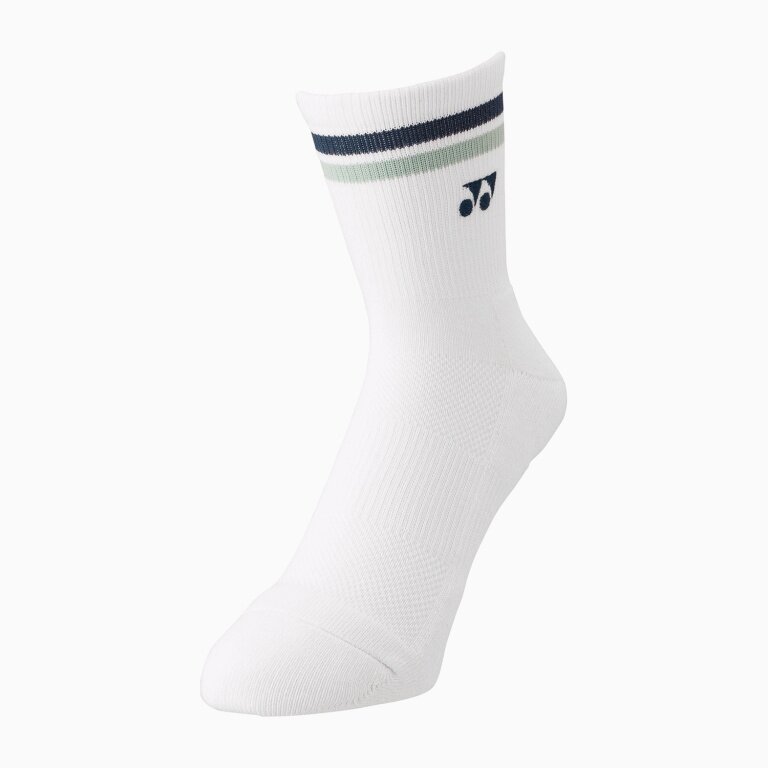 Yonex Sports Sock Crew 2025 white/navy blue - 1 pair