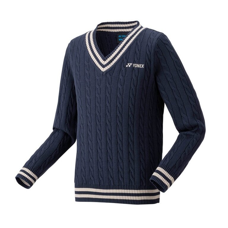 Yonex sweater pullover with V-neck indigo blue boys