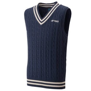 Yonex vest sweater with V-neck in indigo blue for boys