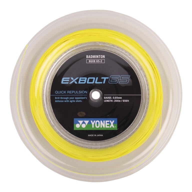 Yonex Badminton String Exbolt 65 (Control) yellow 200m roll