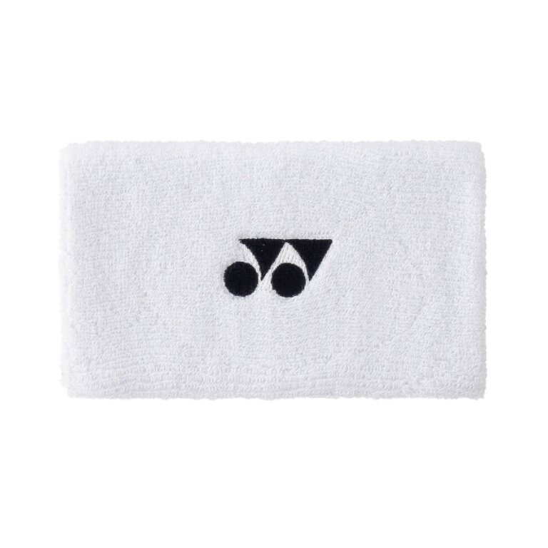Yonex Sweatband Wrist Jumbo Logo Center 14x8cm white 1 piece