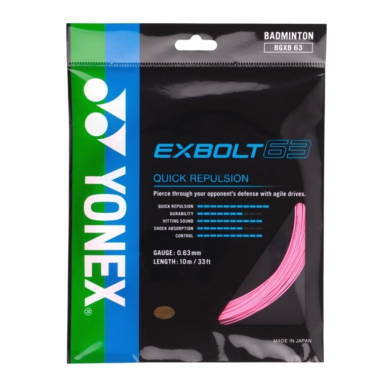 Yonex Badminton String Exbolt 63 (Control) pink 10m set