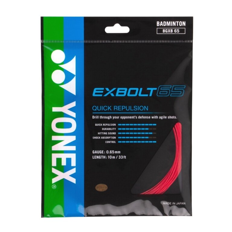 Yonex Badminton String Exbolt 65 (Control) red 10m set