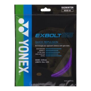 Yonex Badminton String Exbolt 65 (Control) purple 10m set