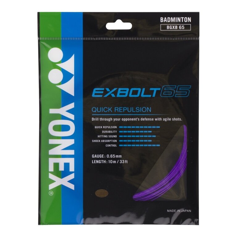 Yonex Badminton String Exbolt 65 (Control) purple 10m set