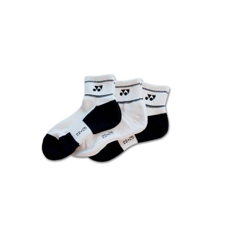 Yonex Sports Socks Ankle Indoor White/Black Men - 3 Pairs
