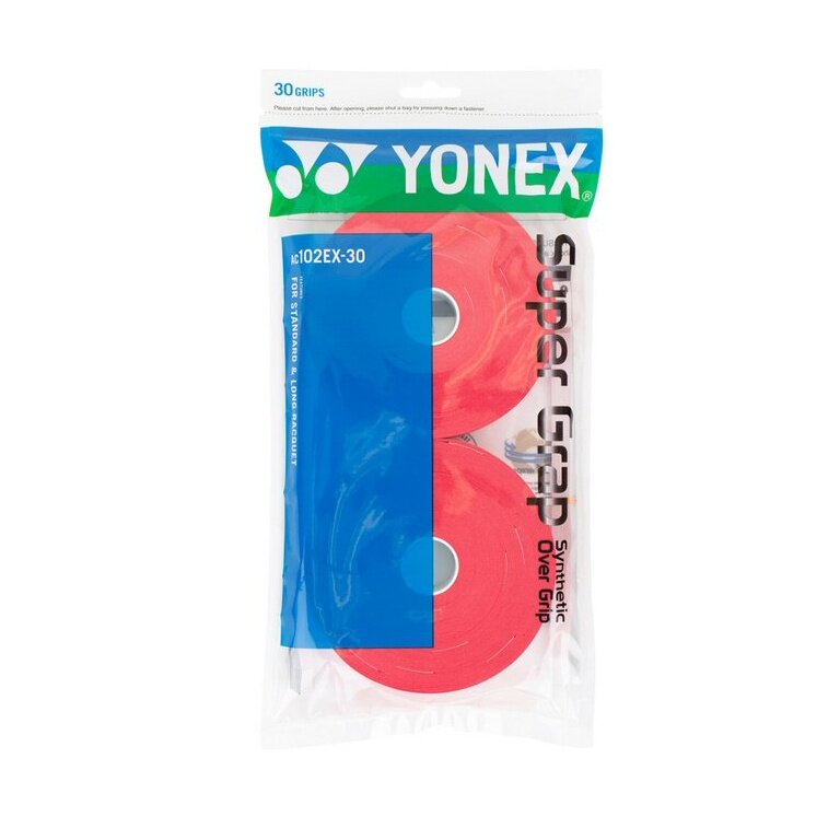 Yonex Overgrip Wet Super Grap 0.6mm (Comfort/smooth/lightly adhesive) burgundy 30-piece clip bag