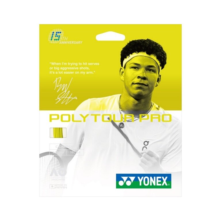 Yonex Tennis String Poly Tour Pro Limited Edition 1.25 (Durability + Touch) yellow 12m set