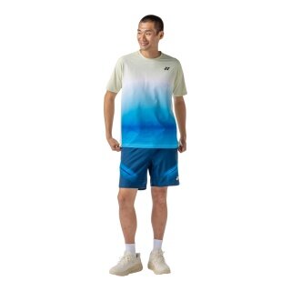 Yonex Sport T-shirt Practice Graphic 16843 (100% Polyester) 2026 champagne/blue Men's