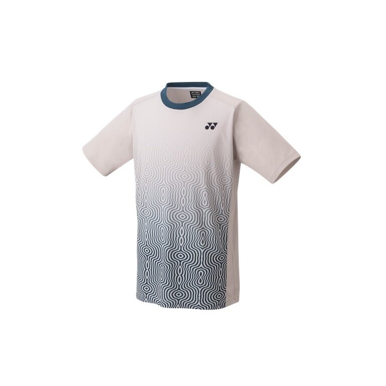 Yonex Badminton T-shirt Practice (100% Polyester) 2024 beige/blue Men