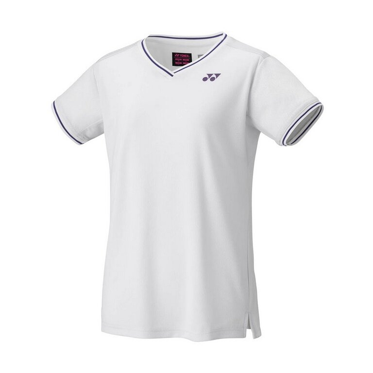 Yonex Sport T-shirt Crew Neck Wimbledon 2024 White Ladies
