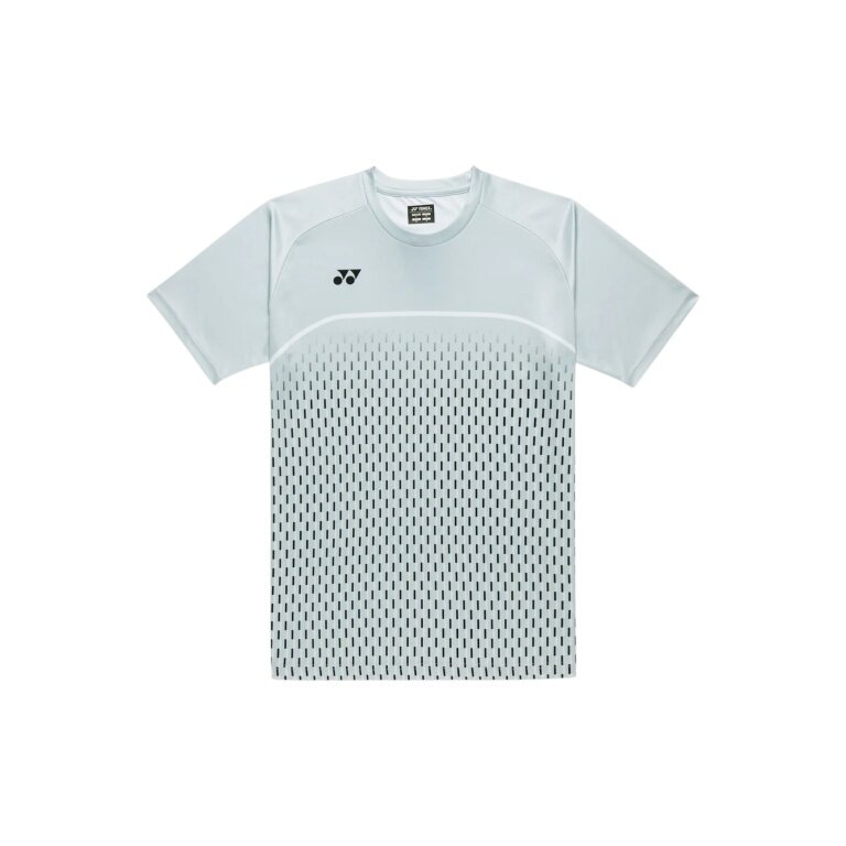 Yonex Sport T-shirt Practice Print 16861 (100% Polyester) 2026 silver grey Men's