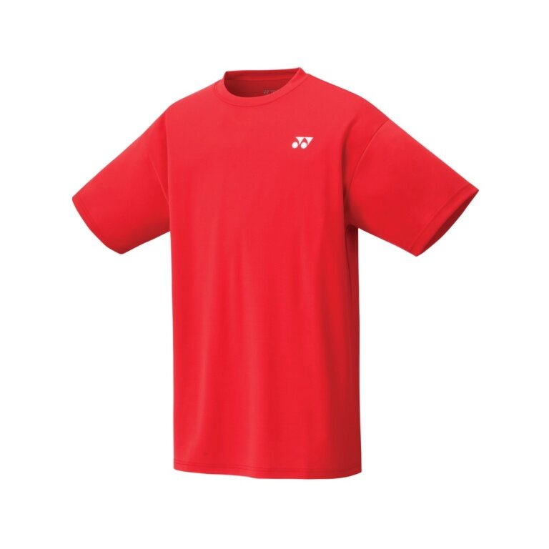 Yonex Training T-shirt Small Logo LS0024 (100% Polyester) 2025 red Men's