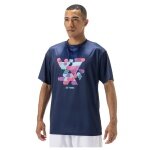 Yonex Sport T-shirt Graphic Practice YM0043 (100% Polyester) 2025 indigo navy blue Men's