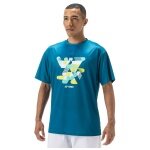 Yonex Sport T-shirt Graphic Practice YM0043 (100% Polyester) 2025 blue-green Men's