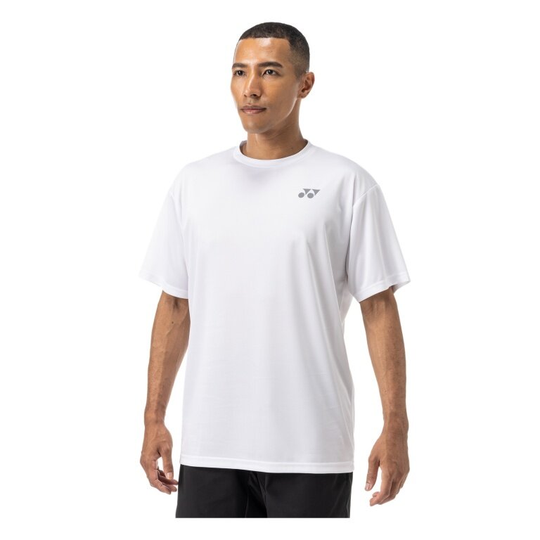 Yonex Training T-shirt Practice Small Logo YM0045 (100% Polyester) 2024 white Men