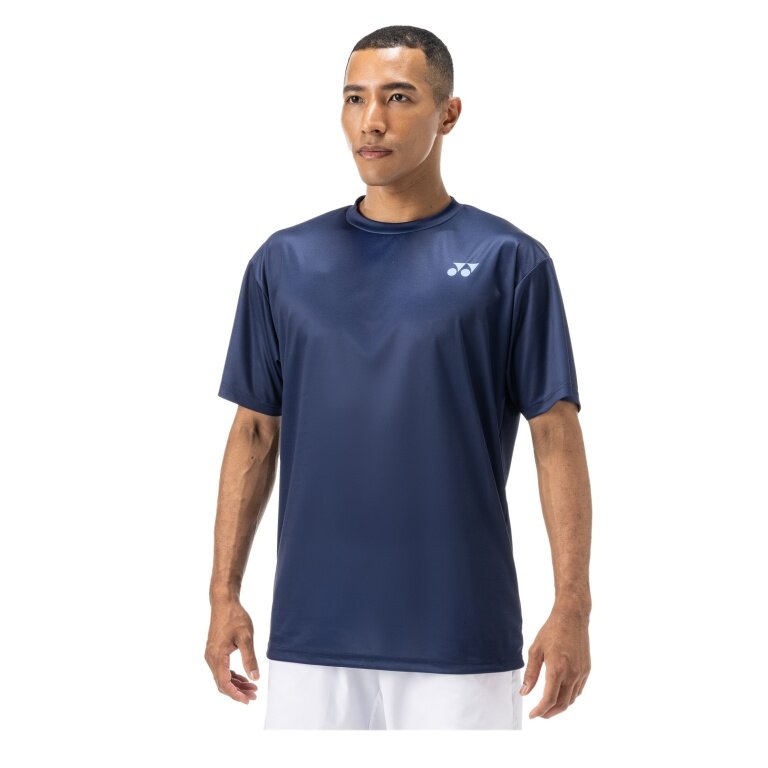 Yonex Training T-shirt Practice Small Logo YM0045 (100% Polyester) 2024 indigo blue Men