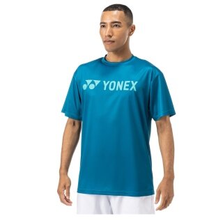 Yonex Training T-shirt Practice Logo YM0046 (100% Polyester) 2024 blue-green Men
