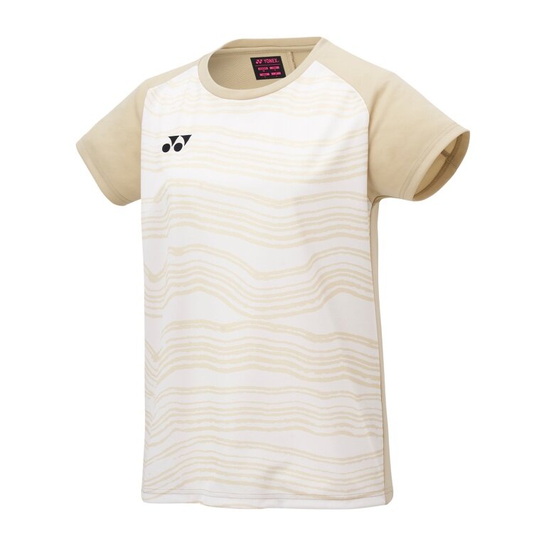 Yonex Sport T-shirt Crew Neck Club Team YM0050 (100% Polyester) 2025 beige Ladies