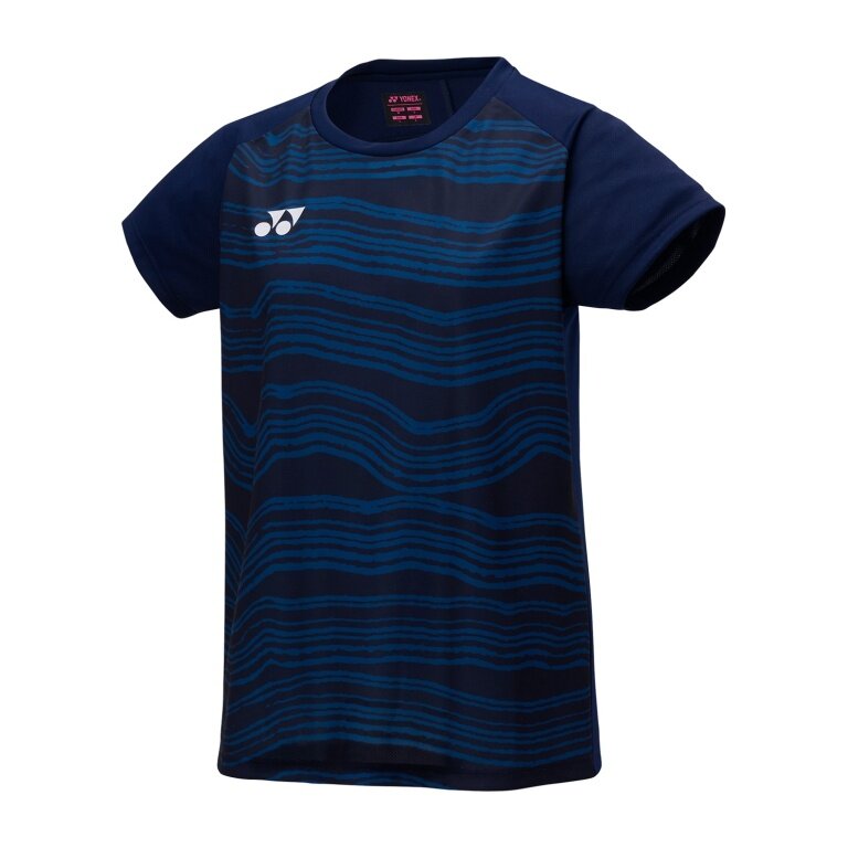 Yonex Sports T-shirt Crew Neck Club Team YM0050 (100% Polyester) 2025 navy blue Ladies