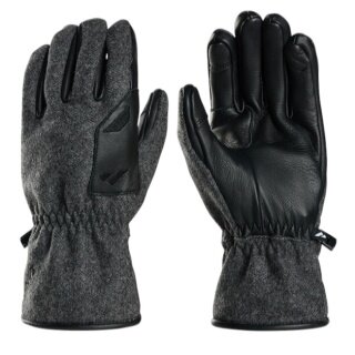 Zanier Gloves Austrian Loden Glove (Merino wool, touchscreen-friendly) anthracite grey - 1 pair