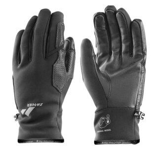 Zanier Gloves Weisskugel (Softshell, Leather Palm) black - 1 Pair