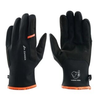Zanier Softshell Gloves Similaun (maximum freedom of movement) black/orange - 1 pair