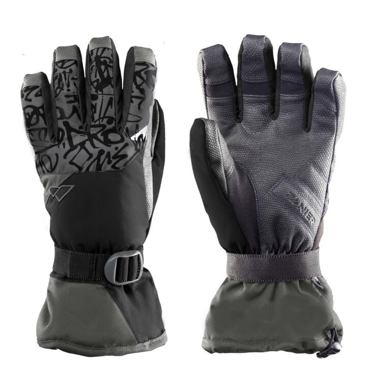 Zanier Winter Gloves GAP.STX Juniors (waterproof) black/anthracite grey