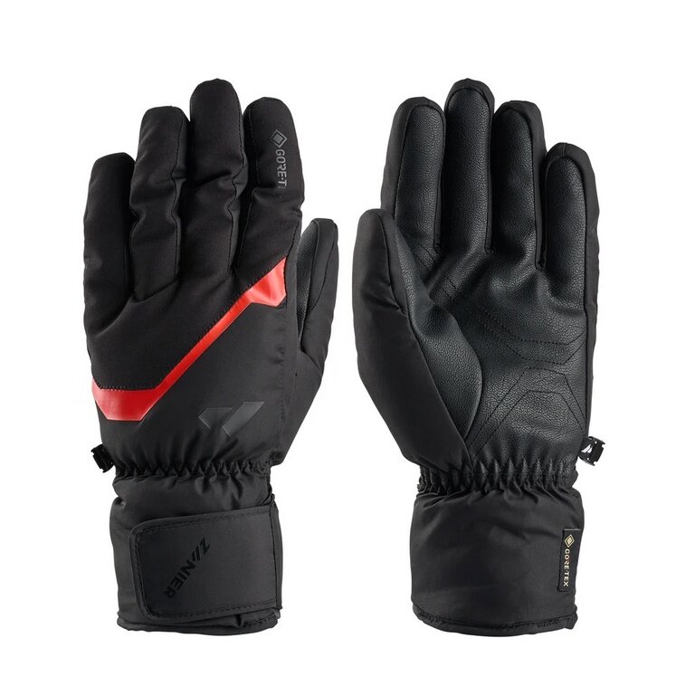 Zanier Rauris.GTX Winter Gloves (waterproof, breathable) black/red